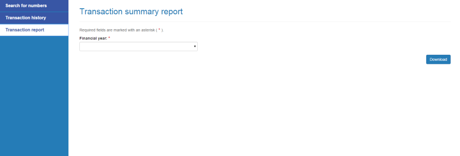 Transaction summary report page